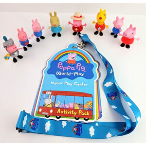 Jazwares Peppa Pig 8 Figures World of Play In door Play Center Activity Pack